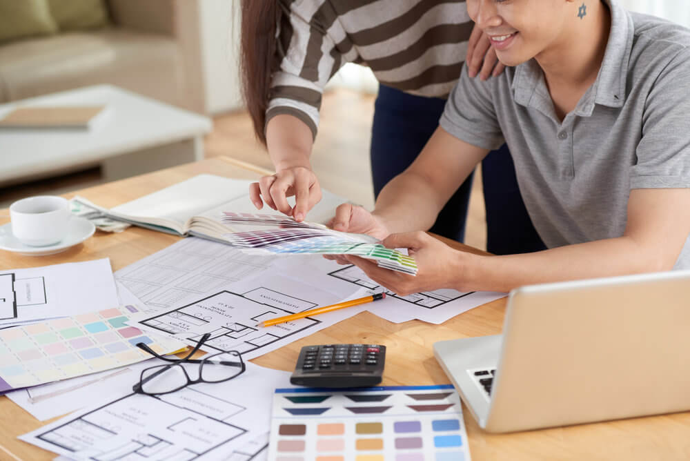 looking over renovation plans