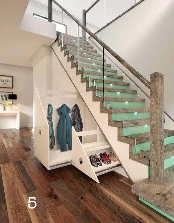 closet under the stairs