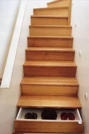 drawer under the stairs
